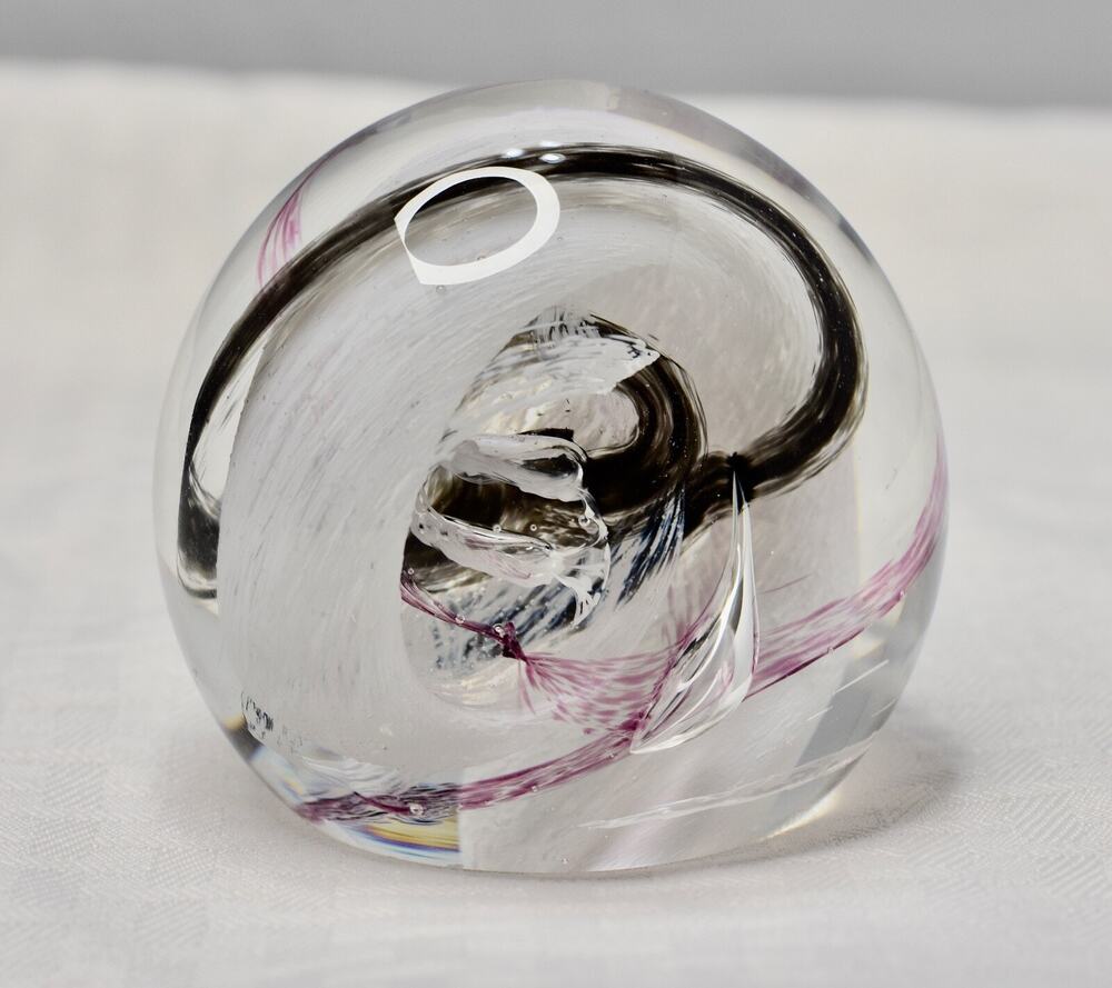 Caithness Tempest Collectible Art Glass Swirl Paperweight Signed and Numbered